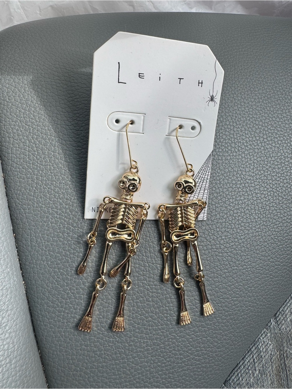 Leith Gold Skeleton Dangle Earrings